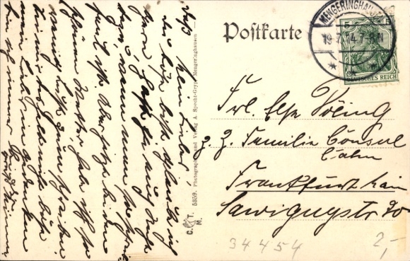Postcard Mengeringhausen Bad Arolsen Hessen, sheep on a meadow, in the background a forest