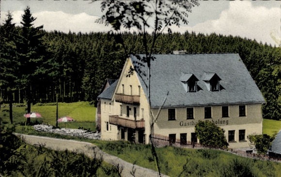 Postcard Laibach Bad Berleburg, inn and guesthouse “Recreation”