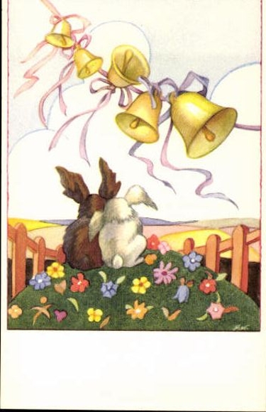 Set of 50 AK Easter chicks, lambs, religion etc.