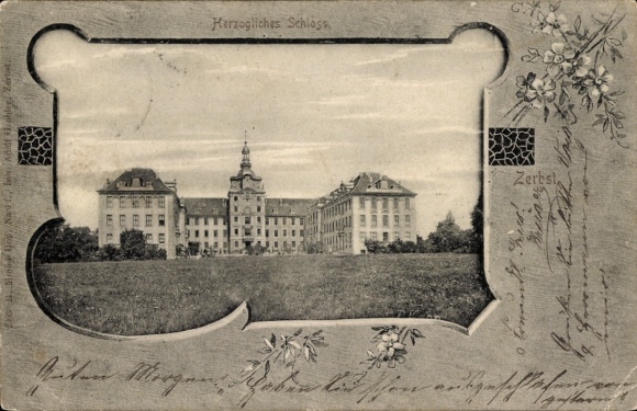 Passepartout Postcard Zerbst in Anhalt, Ducal Castle