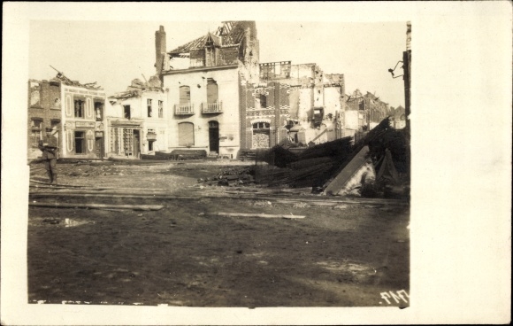 Ak Belgien, 1. Weltkrieg, Kriegszerstörungen