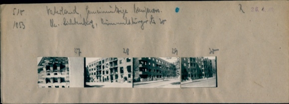 Kontaktabzug Fotos Berlin Lichtenberg 4 Fotos ca. 4x2 cm, Rummelsburger Straße 30