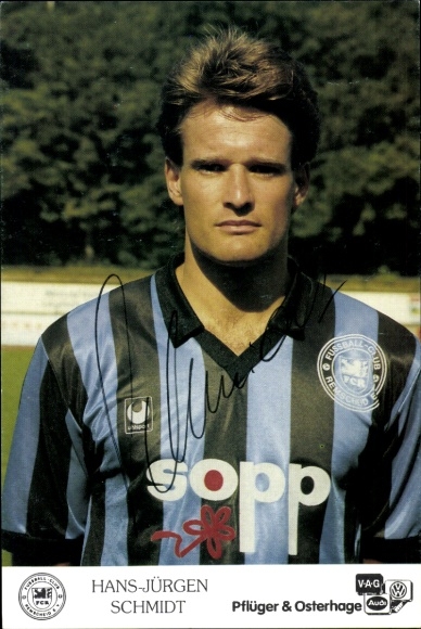 Autograph card footballer Hans-Jürgen Schmidt, FC Remscheid, autograph