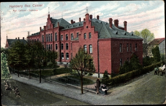 Postcard Homberg (district of Kassel) on the Efze Hessen, Kgl. teacher seminar