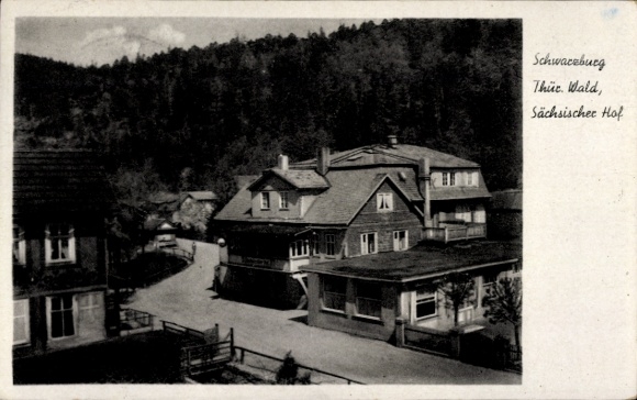 Postcard Schwarzburg in Thuringia, Saxon Court
