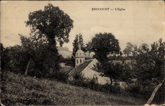 Ak Brucourt Lisieux Calvados, Kirche