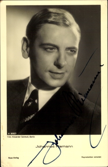 Postcard Actor Johannes Riemann, Portrait, Ross Verlag