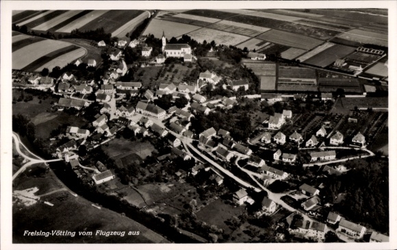 Ak Freising-Vötting in Oberbayern, Fliegeraufnahme