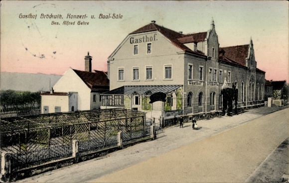 Postcard Brockwitz Coswig in Saxony, Inn