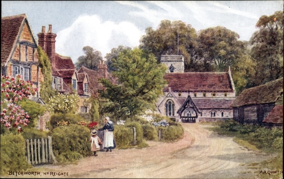 Artist PC Quinton, Betchworth Reigate South East England, Dorfpartie