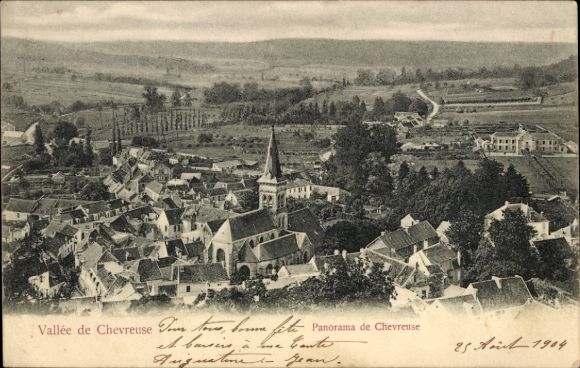 Ak Chevreuse Yvelines, Panorama, Vallée de  Kirche