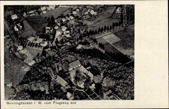 Postcard Benninghausen Lippstadt in Westphalia, aerial photograph
