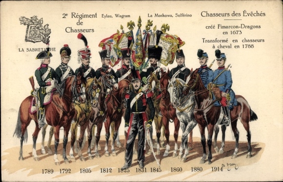 Artist PC 2nd Regiment of Chasseurs, Chasseurs des Eveches, la Sabretache
