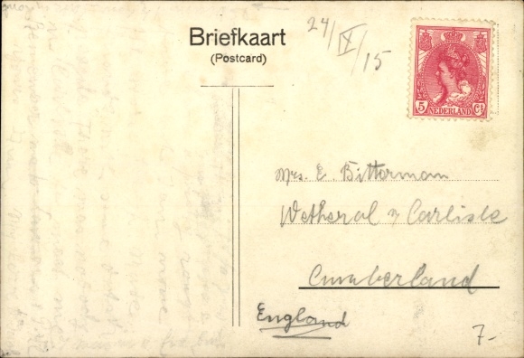 Postcard Steamer Prinses Juliana, Zeeland Steamship Co., Nightboat of the Flushing Line