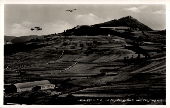 Postcard Nabern Kirchheim unter Teck Württemberg, gliding field