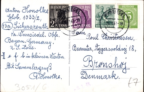 Postcard Wunsiedel in the Fichtelgebirge Upper Franconia, aerial photo, panoramic view of the city
