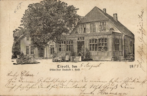 Postcard Neustadt in Holstein, Tivoli