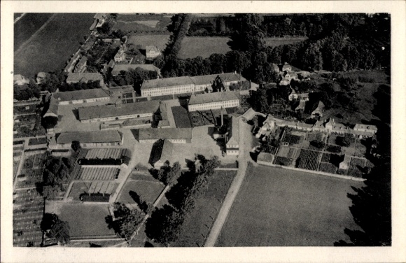 KP Triesdorf Weidenbach w Środkowej Frankonii, zdjęcie lotnicze, szkoła rolnicza