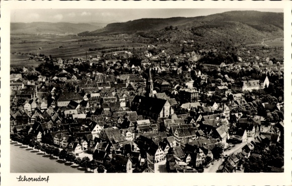 Ak Schorndorf in Württemberg, Fliegeraufnahme
