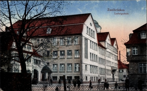 Postcard Zweibrücken in Rhineland-Palatinate, Ludwig School