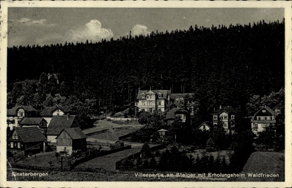 Postcard Finsterbergen Friedrichroda in the Thuringian Forest, villa area on the Steiger, Waldfrieden