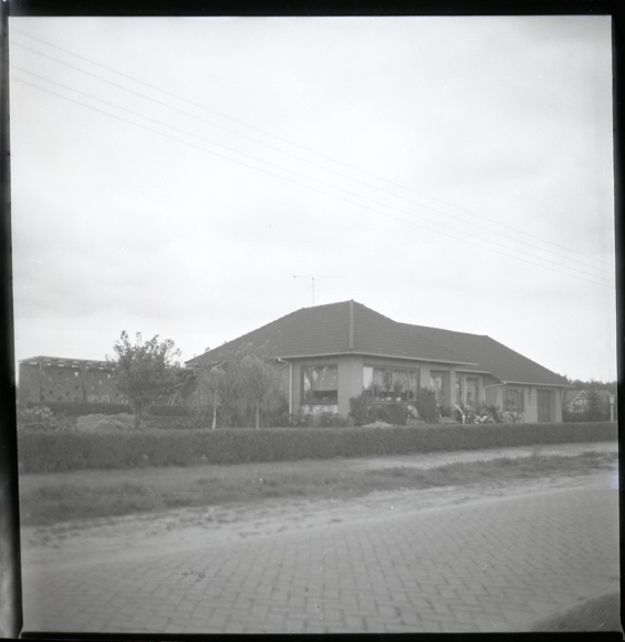 6 celluloid negatives Erlte Visbek in Lower Saxony, school, house, street
