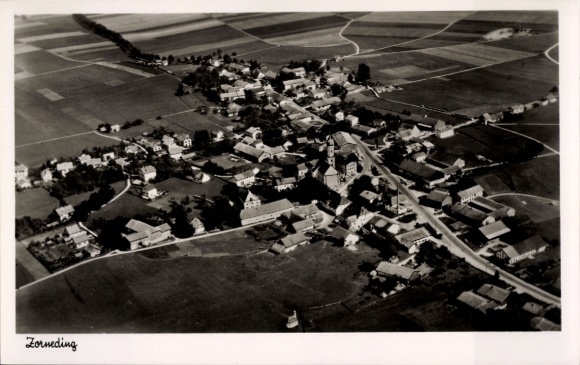 Ak Zorneding in Oberbayern, Fliegeraufnahme