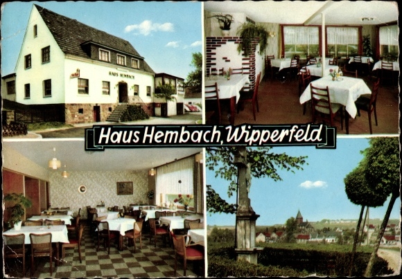 Ansichtkaart Wipperfeld Wipperfürth in de wijk Oberberg, huis Hembach, binnenaanzicht, lokaal gedeelte