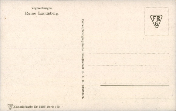 Artist Postcard Bürger, W., Heiligenstein Alsace Bas Rhin, Landsberg Castle Ruins