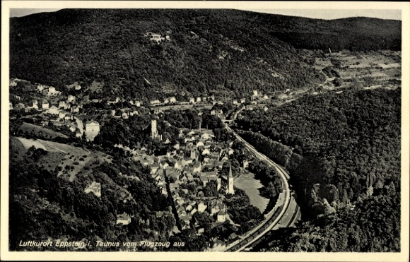 Postcard Eppstein im Taunus, aerial photograph