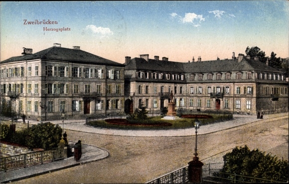 Postcard Zweibrücken in Rhineland-Palatinate, Herzogsplatz