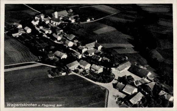 Ak Walpertskirchen Oberbayern, Fliegeraufnahme