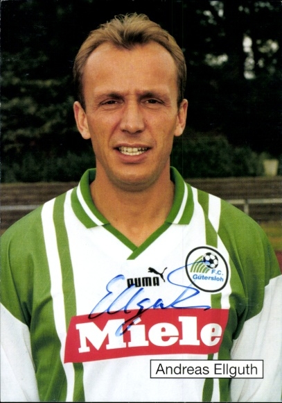 Autogrammkarte Fußballer Andreas Ellguth, FC Gütersloh, Autogramm
