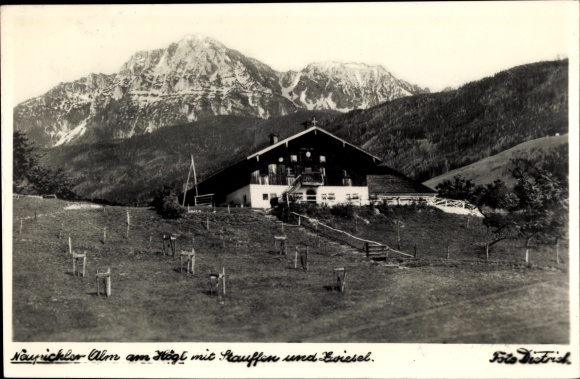 Photo Postcard Piding in Berchtesgadener Land Upper Bavaria, Neubichler Alm, Stauffen, Zwiesel