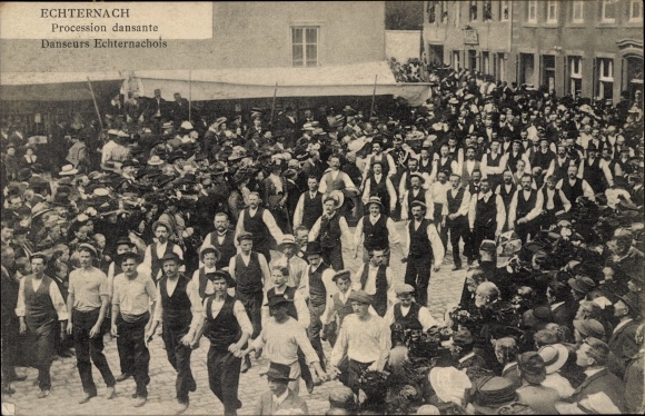 PC Echternach Luxembourg, dance procession, dancers