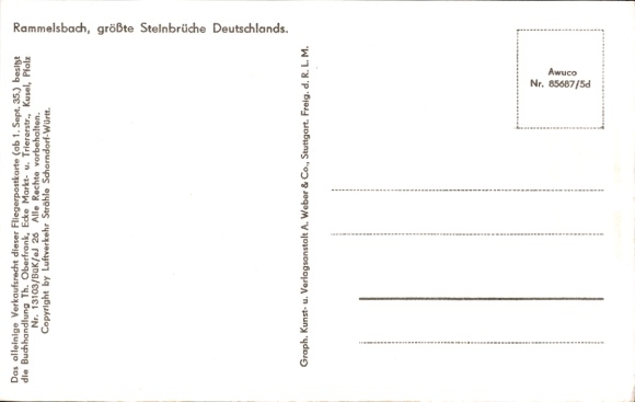 Postcard Rammelsbach in der Pfalz, aerial photograph