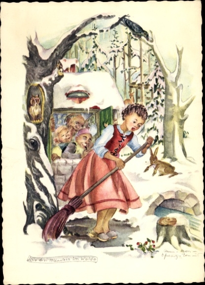 Artist PC Schwarz Torinus, Anna, The Three Little Men in the Forest, Fairy Tales, Brothers Grimm