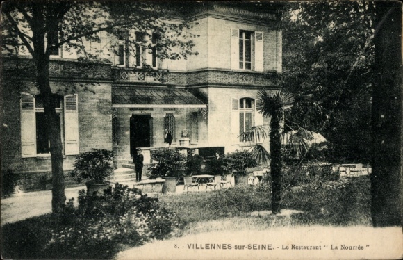 Postcard Villennes sur Seine Yvelines, Restaurant La Nourree