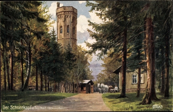 Artist Postcard Der Schneekopf, Observation Tower