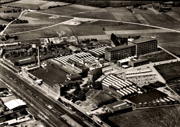 Ansichtkaart Oelde Westfalen, luchtfoto van Westfalia Separator AG, fabrieksgebouw