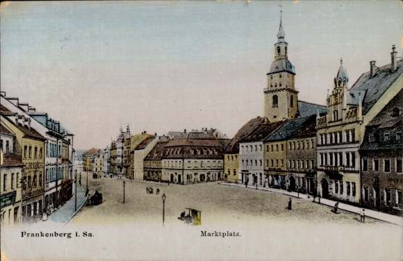 Ak Frankenberg in Sachsen, Marktplatz