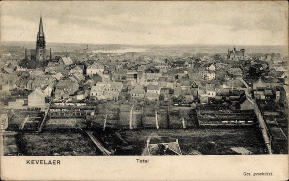 Postcard Kevelaer on the Lower Rhine, city view