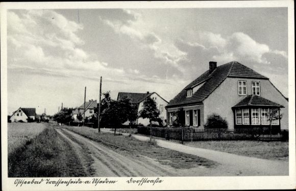 Postcard Trassenheide on Usedom, Dorfstraße
