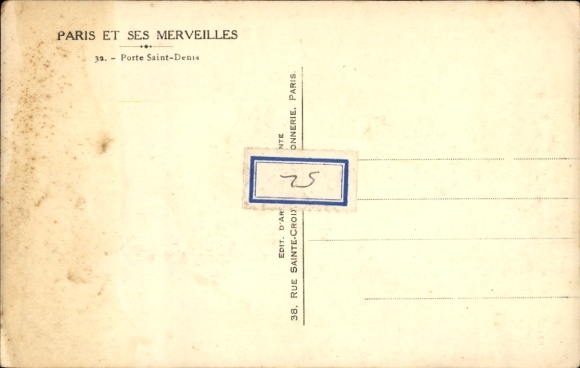 Ak Paris III Marais, Musee Carnavalet, Porte Saint-Denis, architectuur, drukke straten, oude auto's