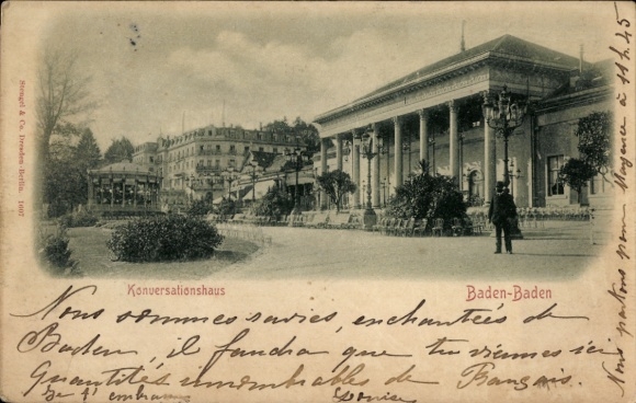Postcard Baden Baden am Schwarzwald, Conversation House