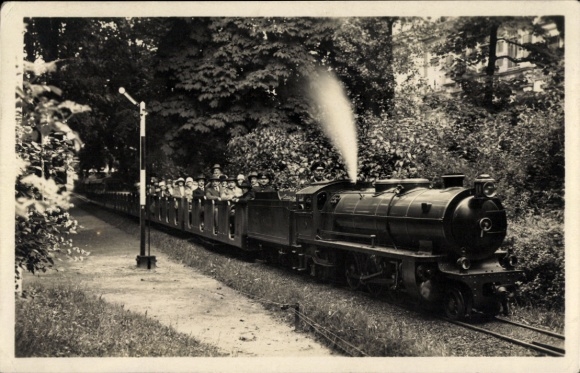 Ansichtkaart Düsseldorf am Rhein, Grote Tentoonstelling 1926, Liliputbahn