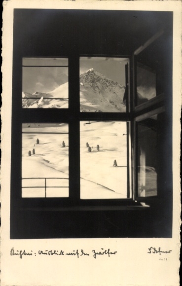 Foto Kufstein in Tirol, Blick aus dem Fenster, Berg im Schnee