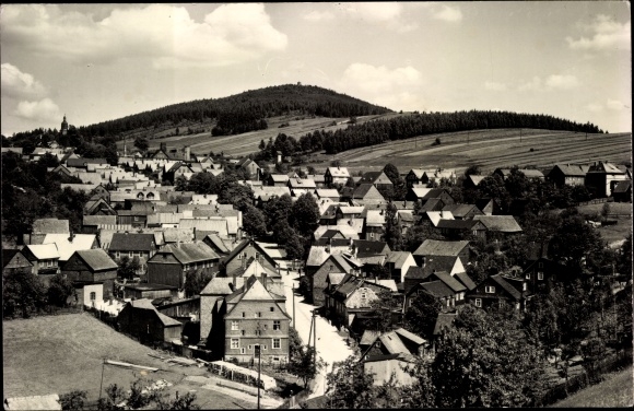 Postcard Meuselbach Schwarzmühle Thuringian Forest, view of the village