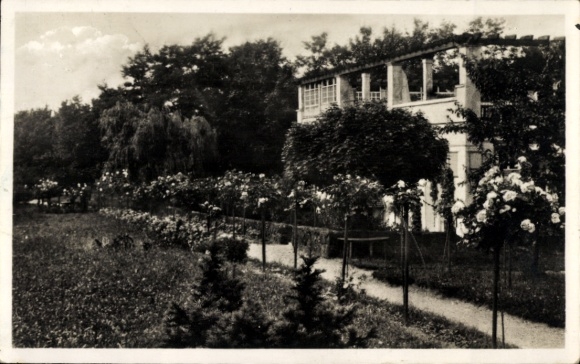 Postcard Saasa Eisenberg in Thuringia, Else Haus, nurses' and health resort of the Red Cross