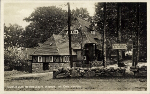 Postcard Wilsede Bispingen im Heidekreis, Gasthof zum Heidemuseum